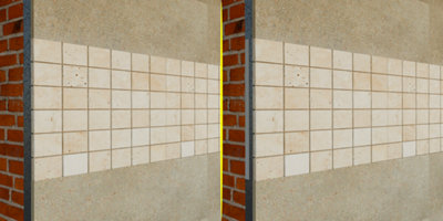Association de la mosaïque avec un autre carrelage mural