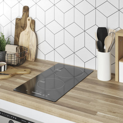 2 plaques de cuisson à inductionsur plan de travail
