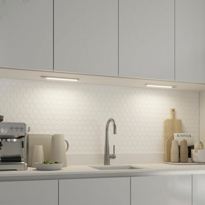 Luminaire sous meubles de cuisine haut blanc