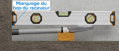 Repérez la hauteur de la bonde siphon
