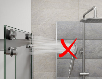 Évitez d’arroser les roulettes lors d’une douche