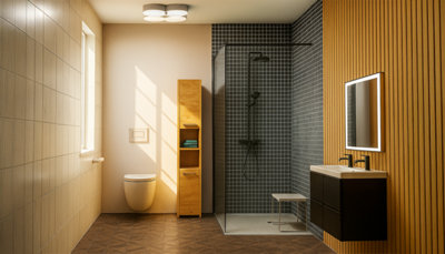 Exemple d'éclairage dans une salle de bains