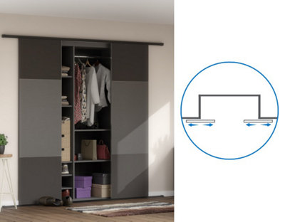 Fonctionnement de la porte coulissante en applique