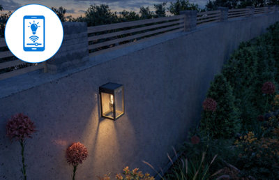 Exemple d'une applique solaire connectée