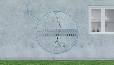 Zoom mur avec fissure