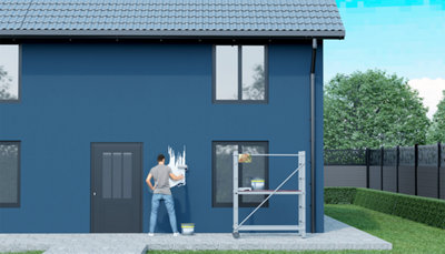 Début de ravallement d'une façade