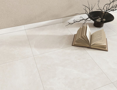 Zoom sur un carrelage blanc