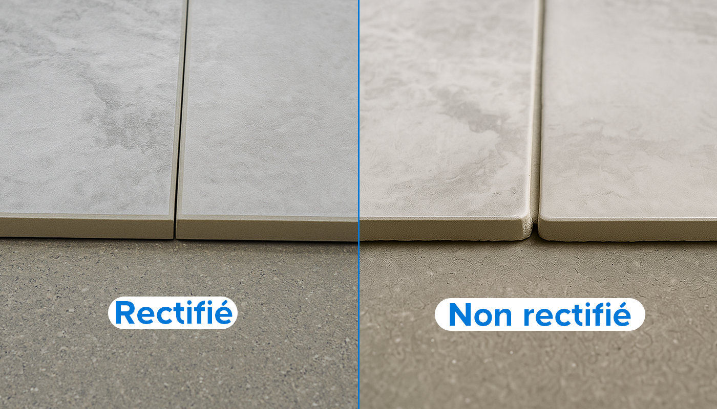 Illustration d'un carreau rectifié