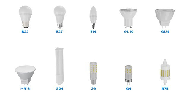 Les différents culots des ampoules LED