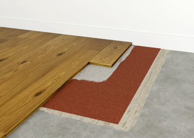 illustration d'une sous-couche pour la pose collée du parquet