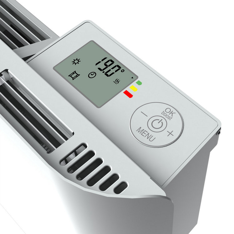 Exemple de thermostat intégré sur un radiateur électrique