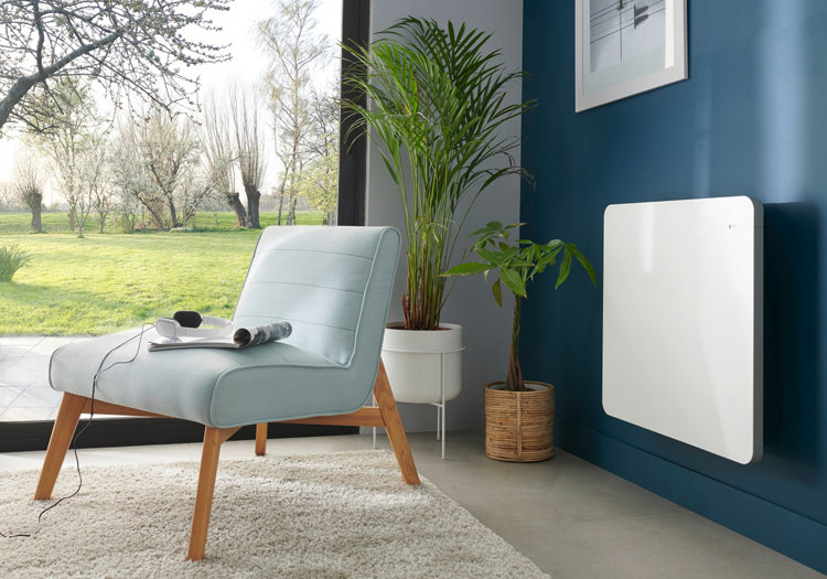 Un radiateur connecté design dans un salon