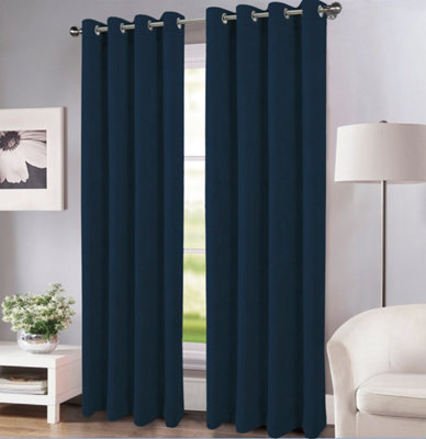 Rideaux bleu marine