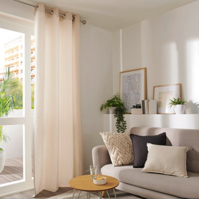 Rideau tamisant beige salon