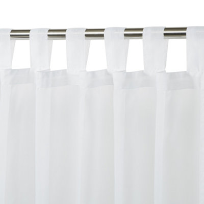 Voilage blanc à pattes