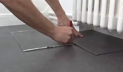 Pour découper une dalle dans un angle