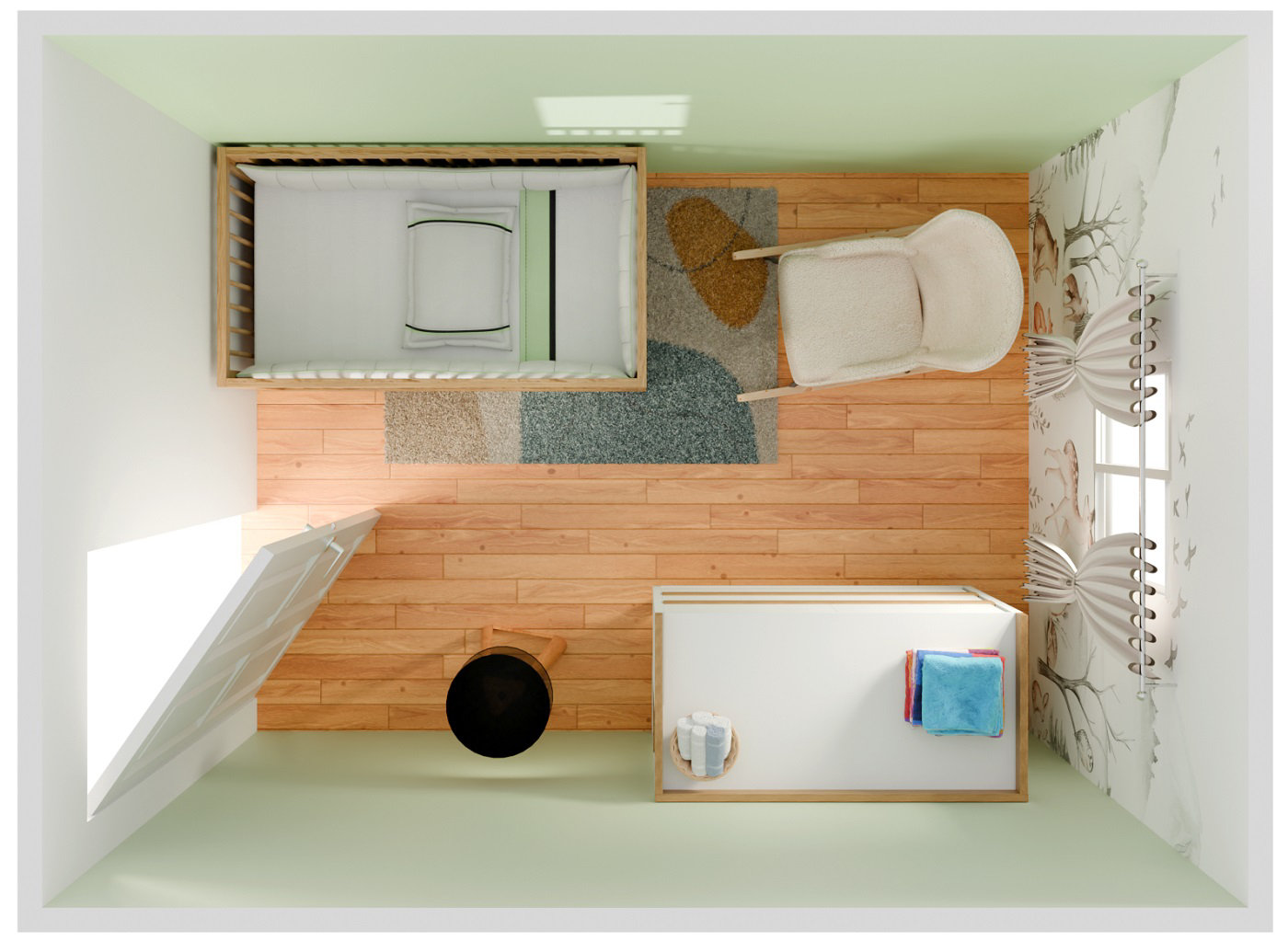 La chambre de petite surface