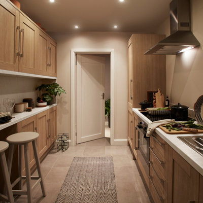 Cuisine en long en bois