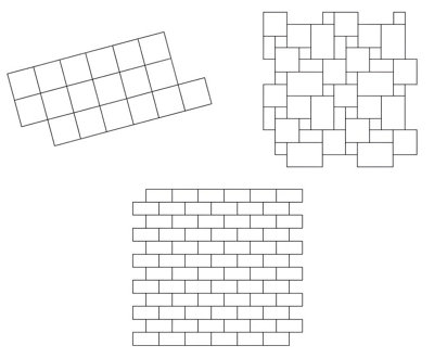 Différentes illustrations de types de pose