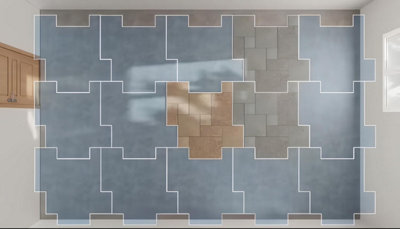 Reproduction du schéma du carrelage