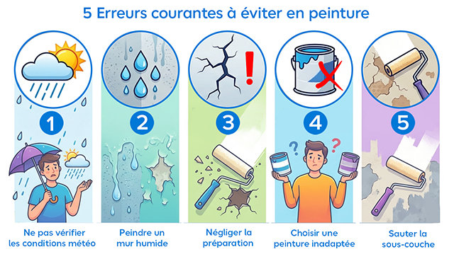 Les 5 erreurs à ne pas commettre en peinture extérieure
