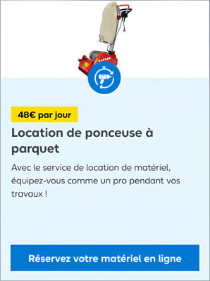Lien vers le service de location de matériel pour une ponceuse à parquet