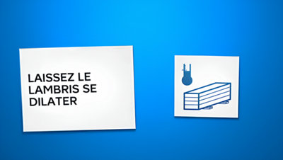 Schéma pile lambris et texte laisser lambris se dilater