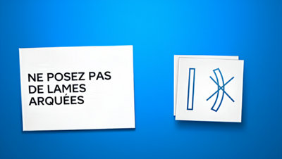 Schéma lambris droit et plié avec une croix et texte