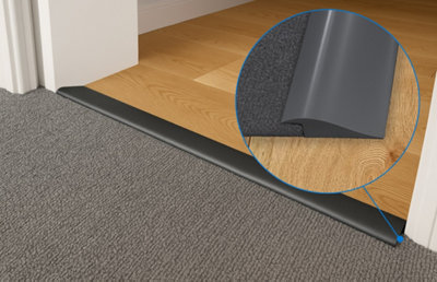 Moquette au niveau barre de seuil