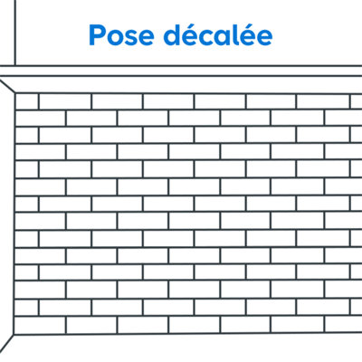 Schéma de pose décalée de carrelage