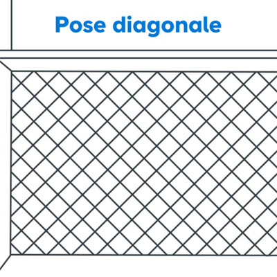 Schéma de pose diagonale de carrelage