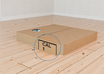 Illustration du calibre c'un paquet de carrelage