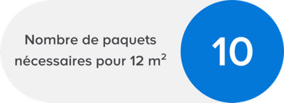 La quantité de carrelage sera donnée sous la forme d’une réponse par nombre de paquets.