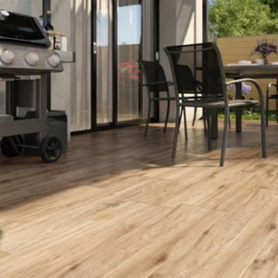3rd Street Inn Carreau de terrasse à emboîtement en bois massif L 12 po x l 12 po - Wayfair Canada