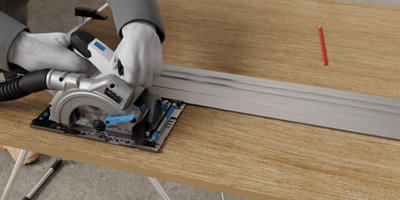 Outils de mesure Scie circulaire électrique Rail de guidage fixe travail du bois support de coupe coulissant Machine de coupe Guide de rainurage support coulissant Efficacité et précision plus rapides
