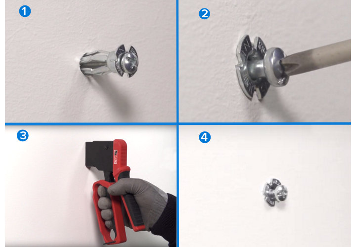 Explication 4 images pour enlever cheville Molly