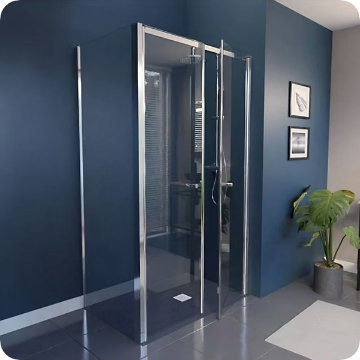 Porte de douche PMR