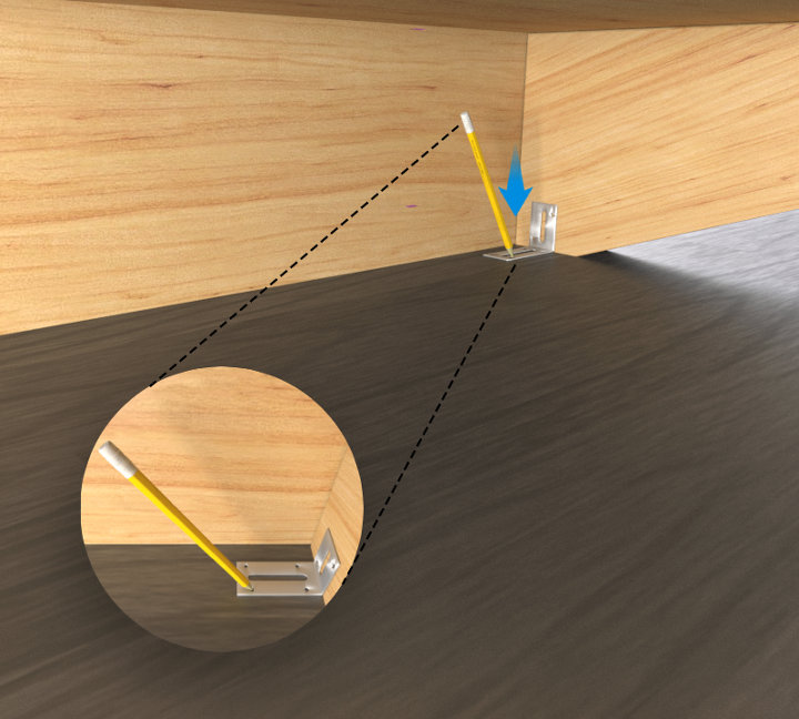 Fixer l'escalier au mur