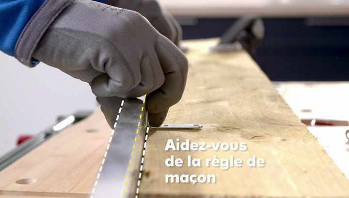 Reporter les mesures sur les bastaings