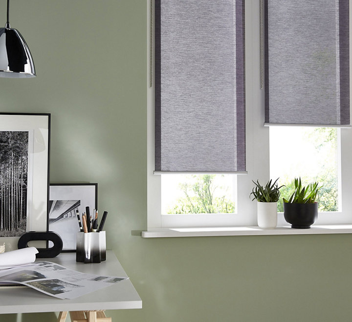 Stores enrouleurs tissu gris fin