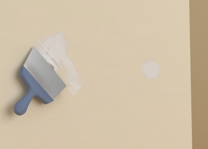 Application enduit avec spatule
