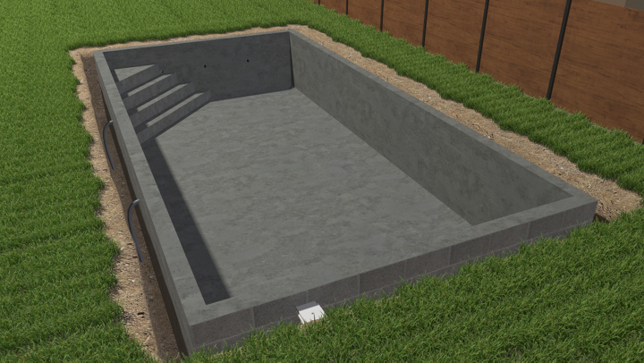 Les piscines béton ou piscines maçonnées