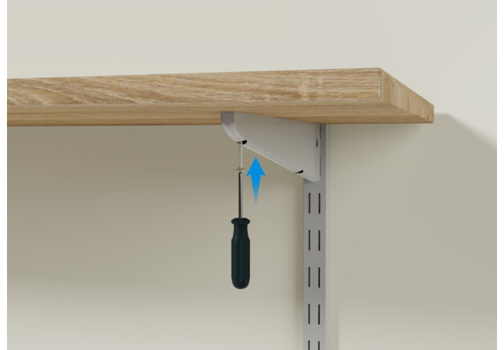 Fixation de la planche en bois