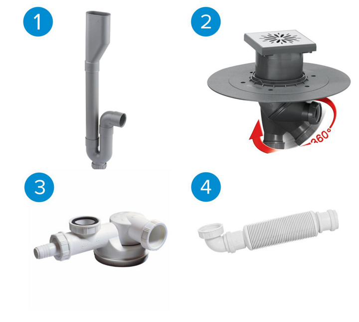 4 siphons spécifiques