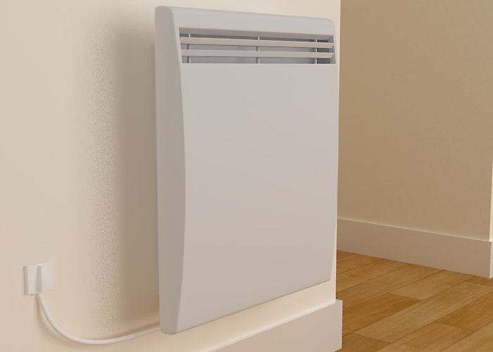Radiateur électrique posé au mur