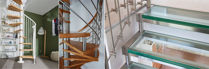Différents escaliers et matériaux