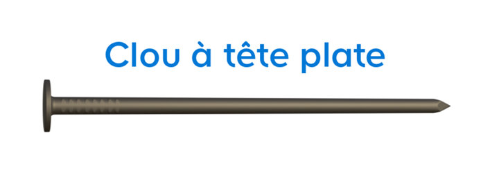 Les clous à tête plate