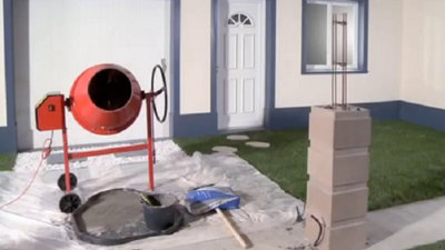Répétez ces opérations pour la construction et le scellement des autres éléments du pilier.​